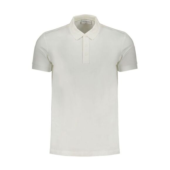 Calvin Klein White Cotton Mens Polo Men's Shirt